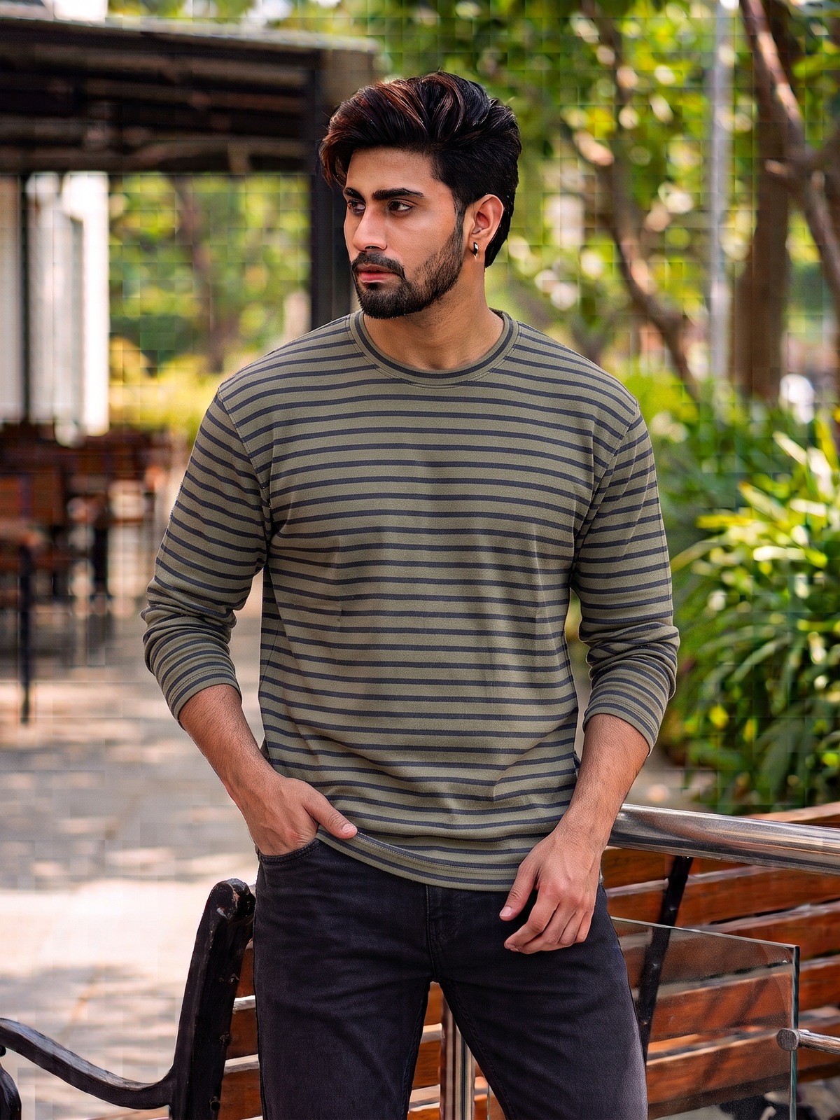 Full Sleeve — Stripe Brown & Black