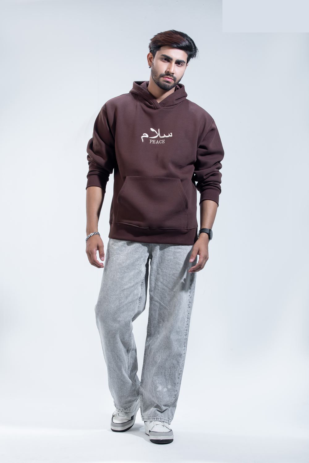 Brown Hoodie — Salam Peace
